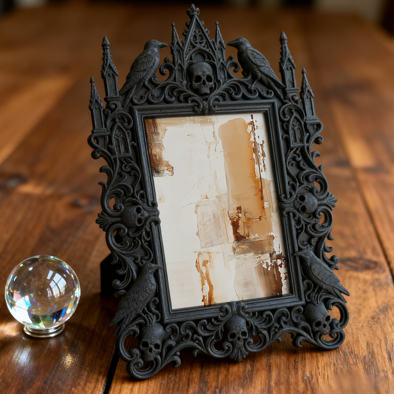 Must-own Gothic Dark Frame | Gothic Elopement Photo Prop, Slim
