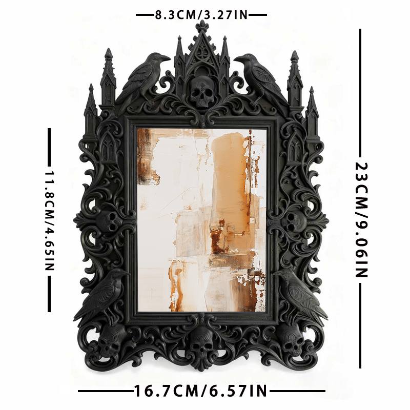 Must-own Gothic Dark Frame | Gothic Elopement Photo Prop, Slim