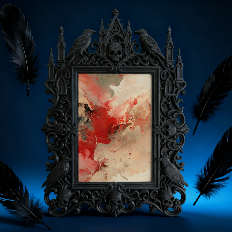 Limited-stock Gothic Dark Frame | Occult Astrology Shop Decor, Collectible
