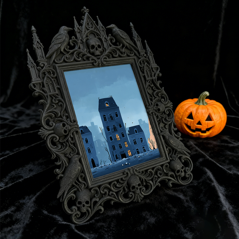 Reel-trending Gothic Dark Frame | Paranormal Meetup Decor, High-gloss