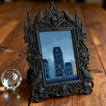 Reel-trending Gothic Dark Frame | Paranormal Meetup Decor, High-gloss