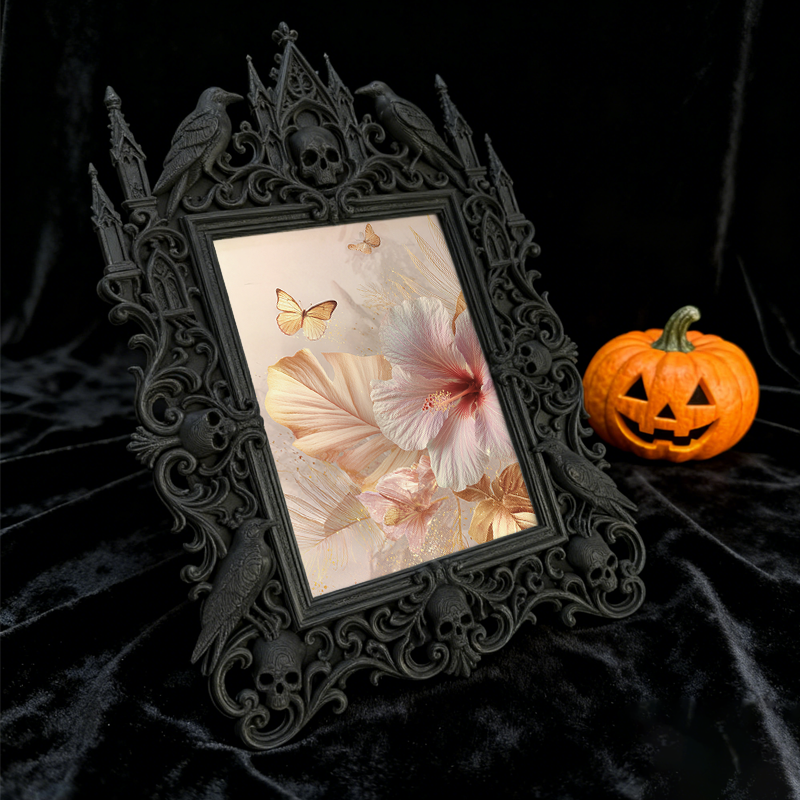 Edgy-cool Gothic Dark Frame | Dark Poetry Slam Decor, Minimalist