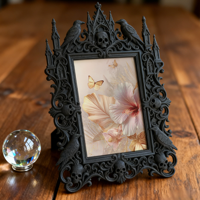 Edgy-cool Gothic Dark Frame | Dark Poetry Slam Decor, Minimalist