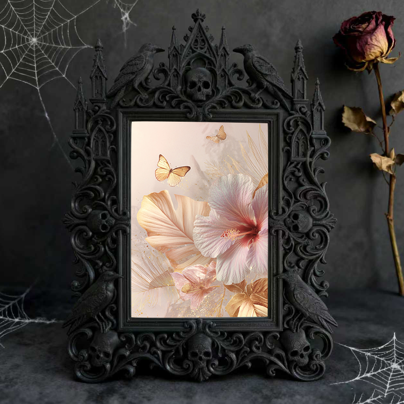 Edgy-cool Gothic Dark Frame | Dark Poetry Slam Decor, Minimalist