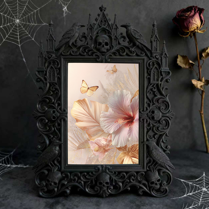 Edgy-cool Gothic Dark Frame | Dark Poetry Slam Decor, Minimalist