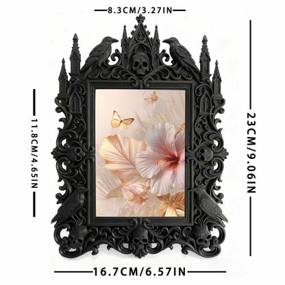 Edgy-cool Gothic Dark Frame | Dark Poetry Slam Decor, Minimalist