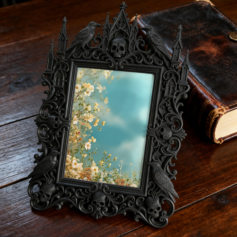 Viral-favorite Gothic Dark Frame | Gothic Attic Library Decor, Plastic