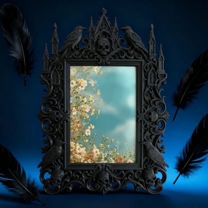 Viral-favorite Gothic Dark Frame | Gothic Attic Library Decor, Plastic