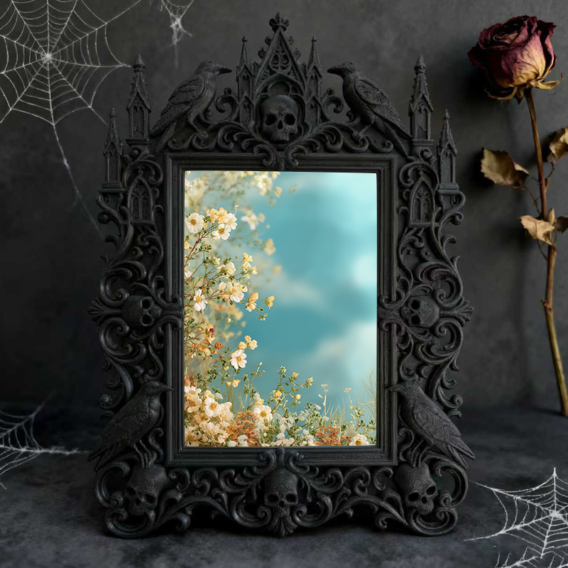 Viral-favorite Gothic Dark Frame | Gothic Attic Library Decor, Plastic