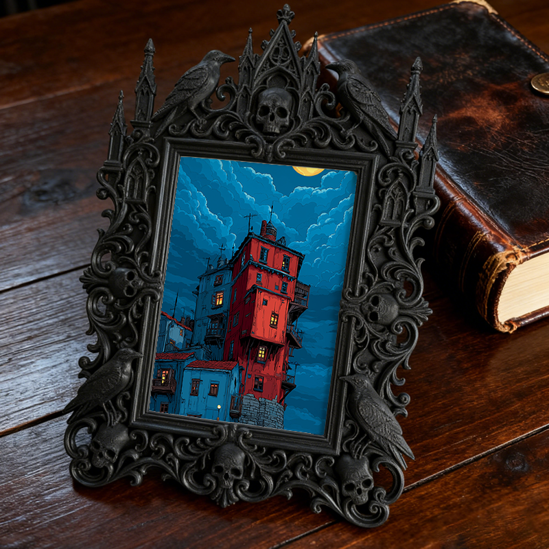 Insta-popular Gothic Dark Frame | Vampire Bedroom Decor, Lightweight