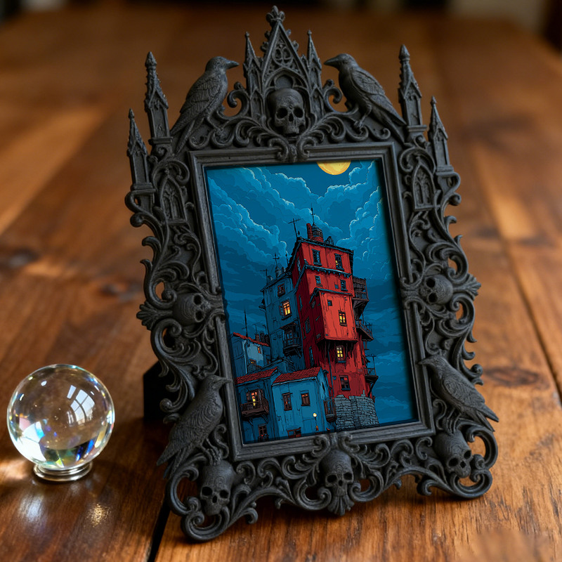 Insta-popular Gothic Dark Frame | Vampire Bedroom Decor, Lightweight