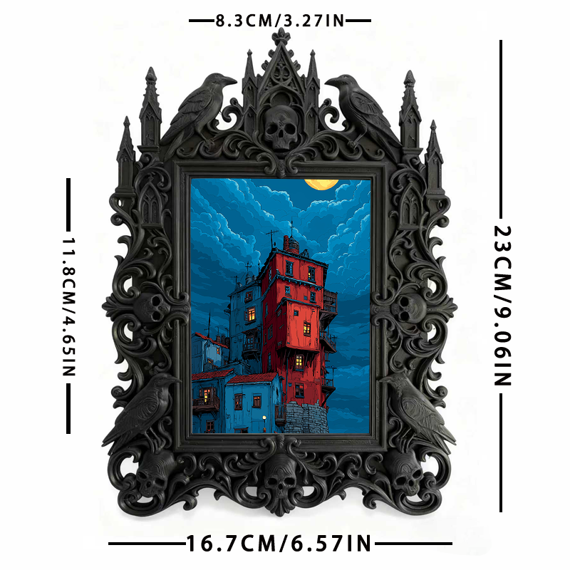 Insta-popular Gothic Dark Frame | Vampire Bedroom Decor, Lightweight