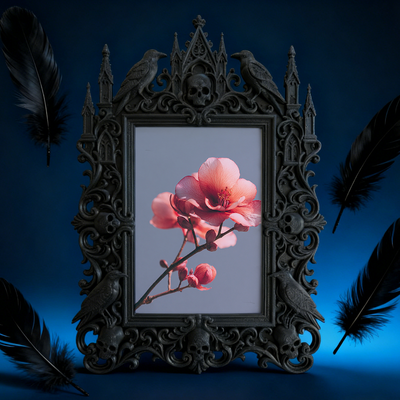 5-star-hit Gothic Dark Frame | Occult Home Altar Decor, Collectible