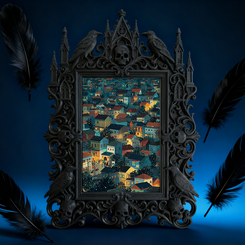Rare-find Gothic Dark Frame | Gothic Kids’ Room Decor, High-gloss
