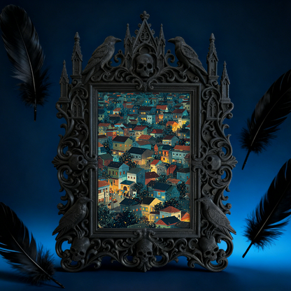 Rare-find Gothic Dark Frame | Gothic Kids’ Room Decor, High-gloss