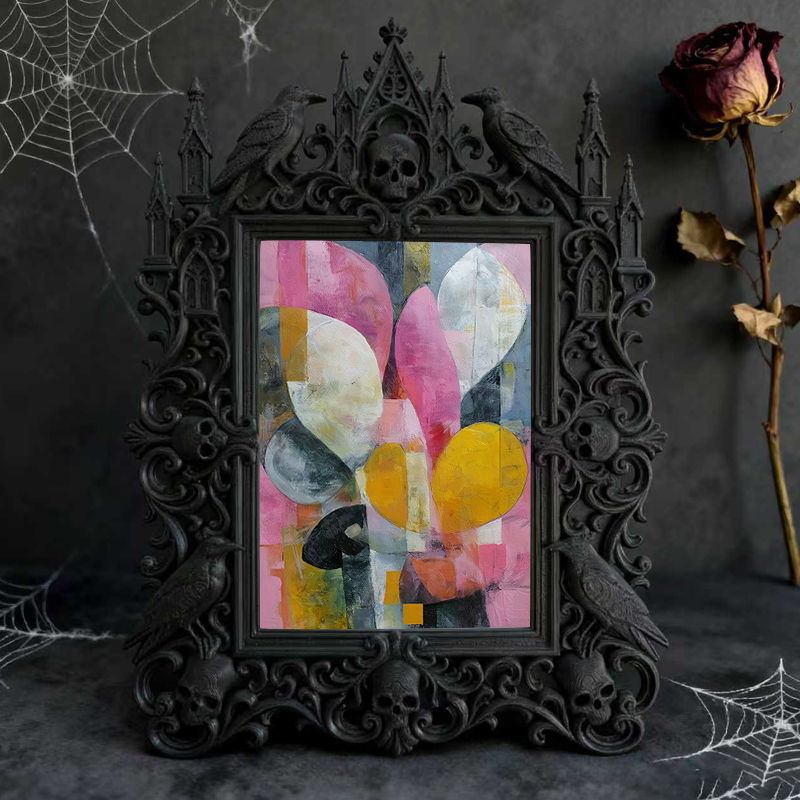 Reel-hit Gothic Dark Frame | Horror Fan Cave Shelf Decor, Minimalist