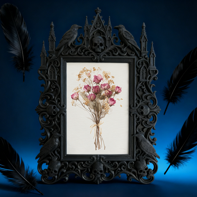 Hard-to-get Gothic Dark Frame | Witchy Kitchen Decor, Portable