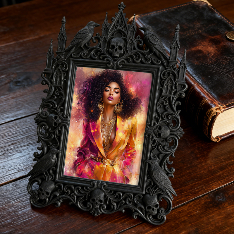 One-of-a-kind-gem Gothic Dark Frame | Gothic Garage Decor, Wear-resistant