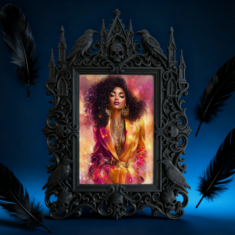 One-of-a-kind-gem Gothic Dark Frame | Gothic Garage Decor, Wear-resistant