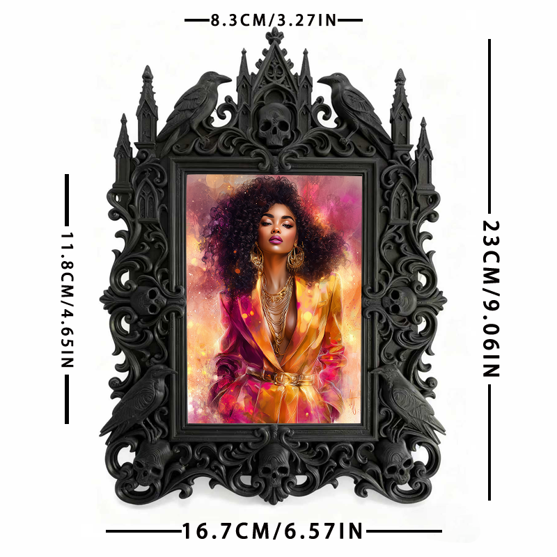 One-of-a-kind-gem Gothic Dark Frame | Gothic Garage Decor, Wear-resistant