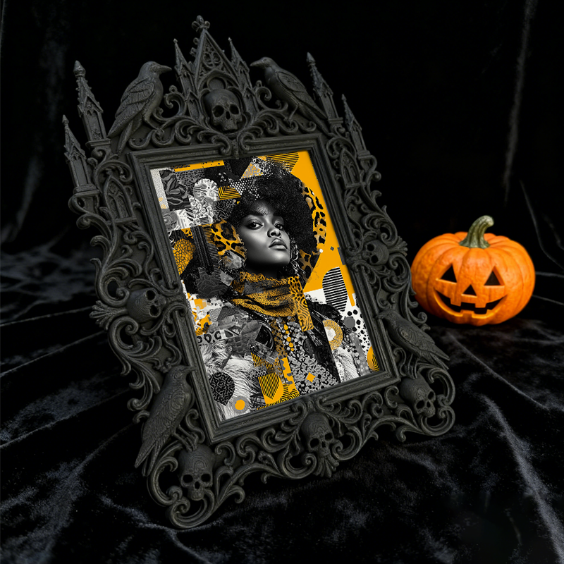 Insta-viral Gothic Dark Frame | Gothic Pet Memorial Decor, Sturdy