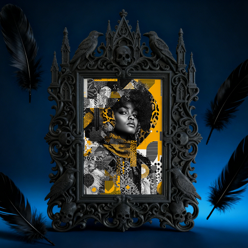 Insta-viral Gothic Dark Frame | Gothic Pet Memorial Decor, Sturdy