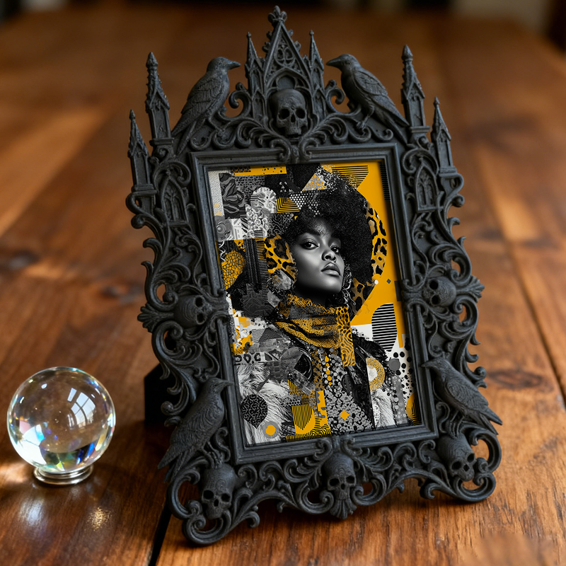 Insta-viral Gothic Dark Frame | Gothic Pet Memorial Decor, Sturdy
