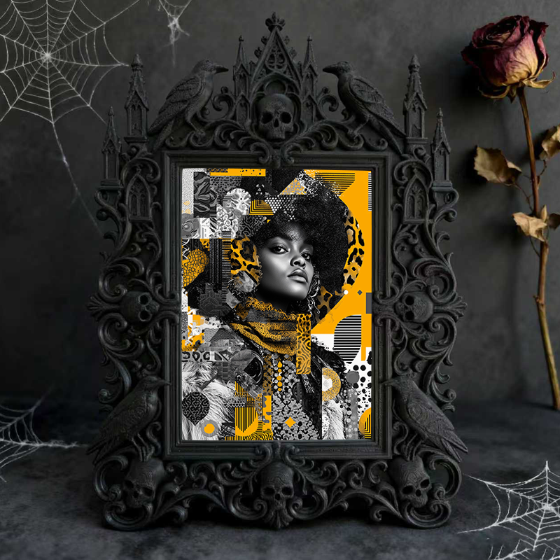 Insta-viral Gothic Dark Frame | Gothic Pet Memorial Decor, Sturdy