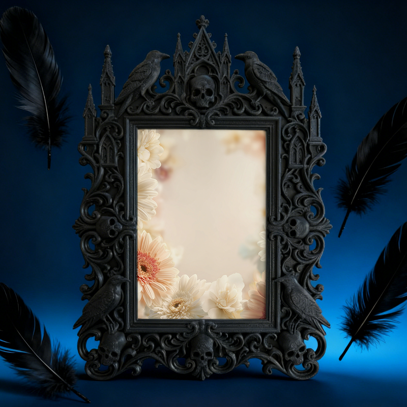 Bestselling-essential Gothic Dark Frame | Gothic Coffee Shop Decor, Elegant