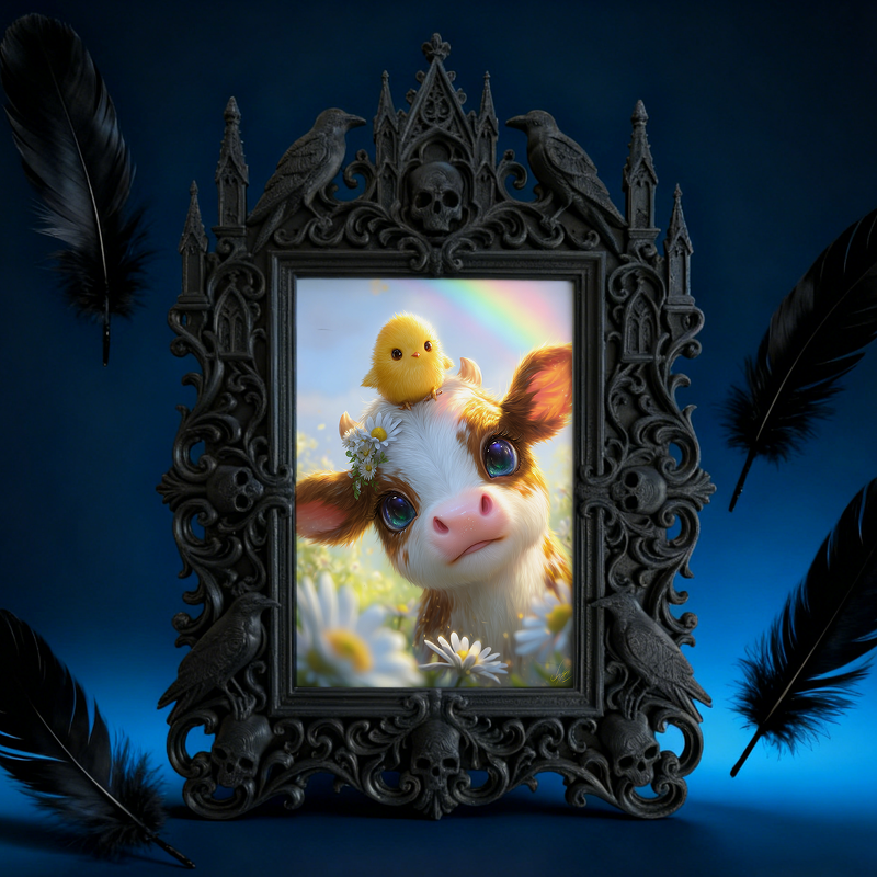 High-demand-gem Gothic Dark Frame | Witchy Moon Ritual Decor, Creative