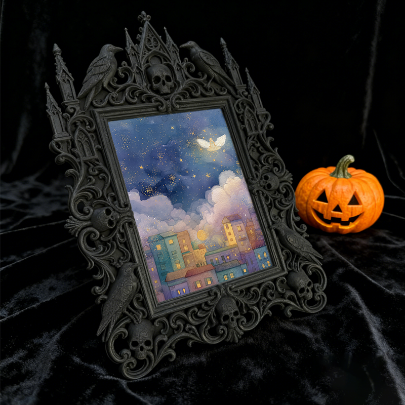 TikTok-viral Gothic Dark Frame | Gothic Leather Craft Shop Decor, Wall/Tabletop, Durable