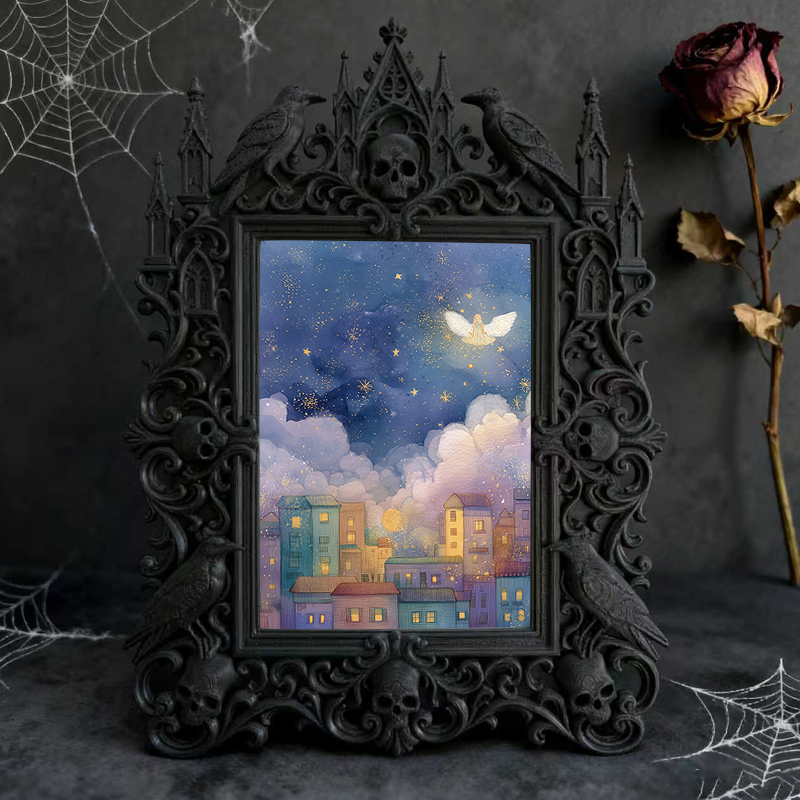 TikTok-viral Gothic Dark Frame | Gothic Leather Craft Shop Decor, Wall/Tabletop, Durable