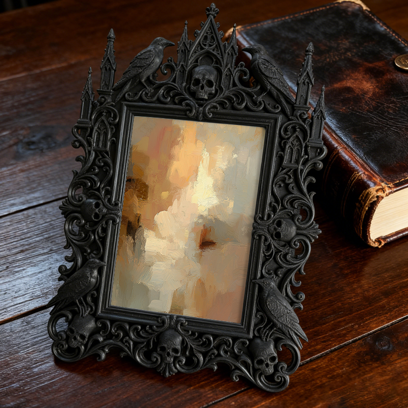 Insta-trending Gothic Dark Frame | Dark Academia Script Writing Nook Decor, Lightweight