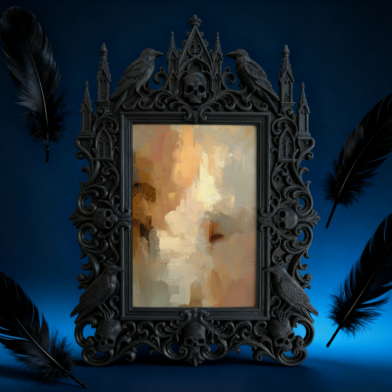 Insta-trending Gothic Dark Frame | Dark Academia Script Writing Nook Decor, Lightweight