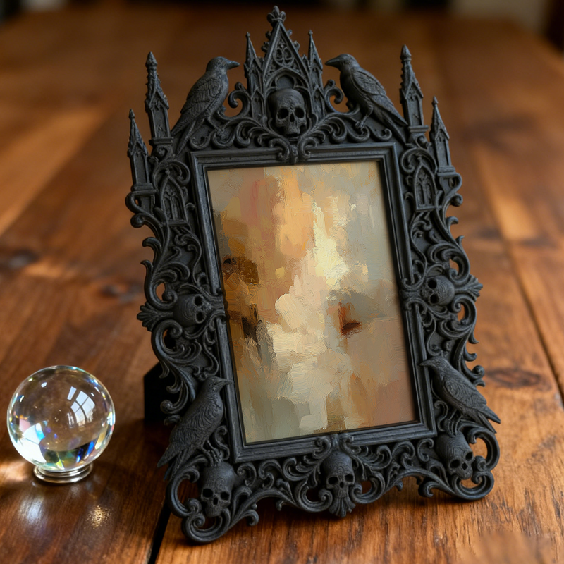 Insta-trending Gothic Dark Frame | Dark Academia Script Writing Nook Decor, Lightweight