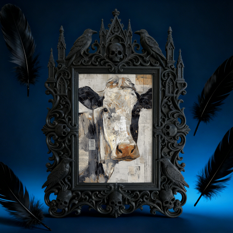 Highly-coveted Gothic Dark Frame | Punk Rock Vintage Hat Shop Decor, Eco-friendly