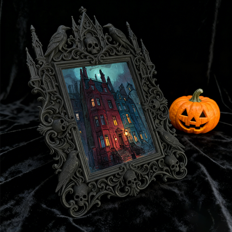 Trend-buzzing Gothic Dark Frame | Horror Comic Book Store Prop, Slim & Sturdy
