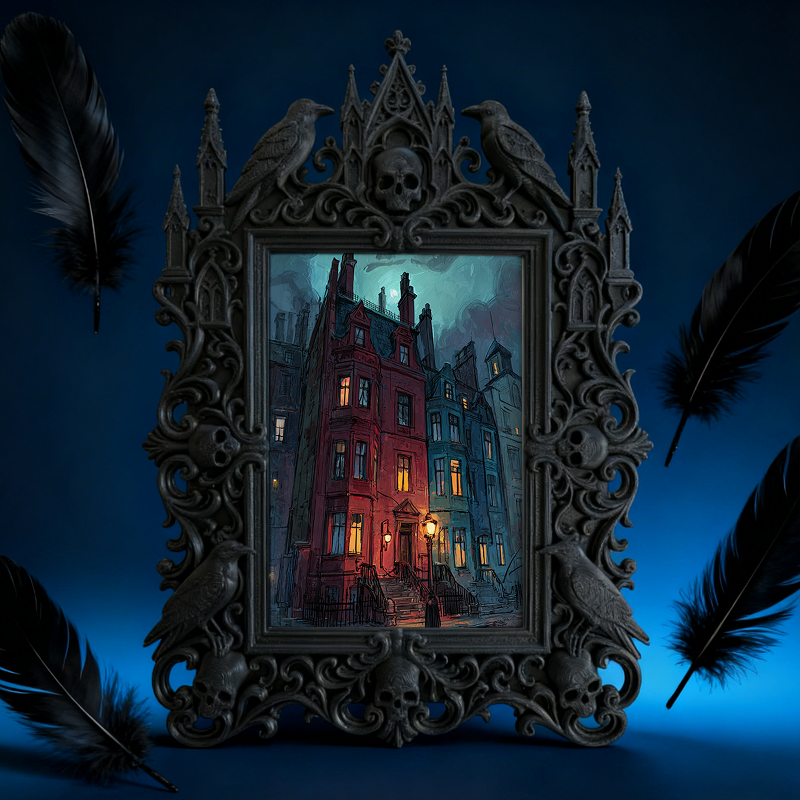 Trend-buzzing Gothic Dark Frame | Horror Comic Book Store Prop, Slim & Sturdy