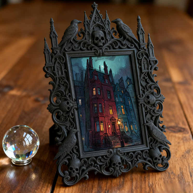 Trend-buzzing Gothic Dark Frame | Horror Comic Book Store Prop, Slim & Sturdy