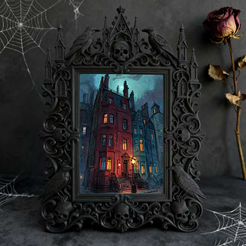 Trend-buzzing Gothic Dark Frame | Horror Comic Book Store Prop, Slim & Sturdy