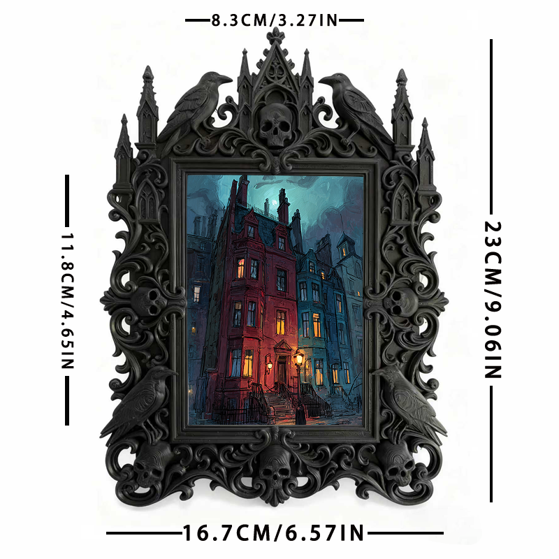 Trend-buzzing Gothic Dark Frame | Horror Comic Book Store Prop, Slim & Sturdy