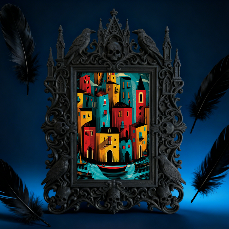 Must-grab Gothic Dark Frame | Gothic Themed Flea Market Booth Decor, Portable