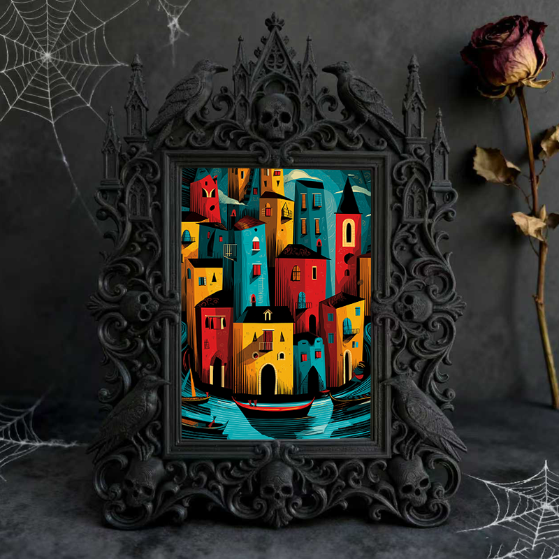 Must-grab Gothic Dark Frame | Gothic Themed Flea Market Booth Decor, Portable