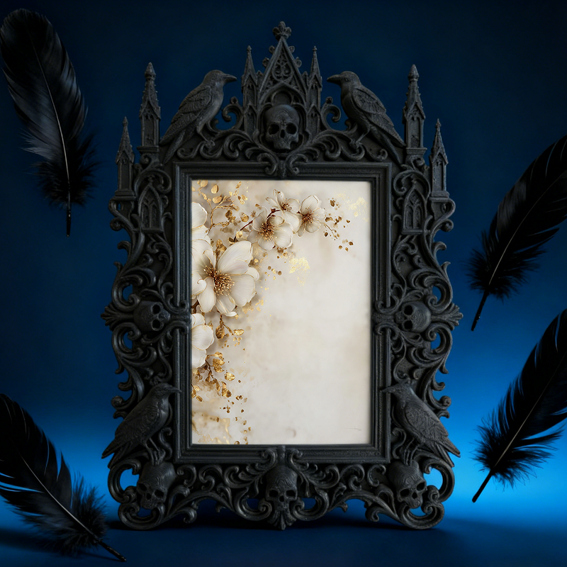 5-star-rated Gothic Dark Frame | Occult Crystal Ball Shop Decor, Collectible