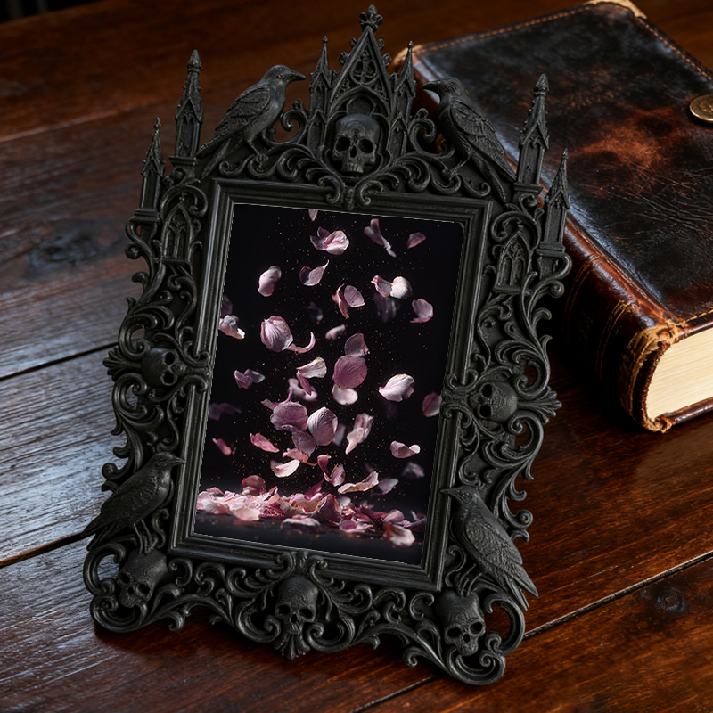 Exclusive-drop Gothic Dark Frame | Werewolf Themed Hunting Lodge Decor, Rustic