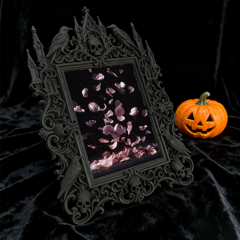 Exclusive-drop Gothic Dark Frame | Werewolf Themed Hunting Lodge Decor, Rustic