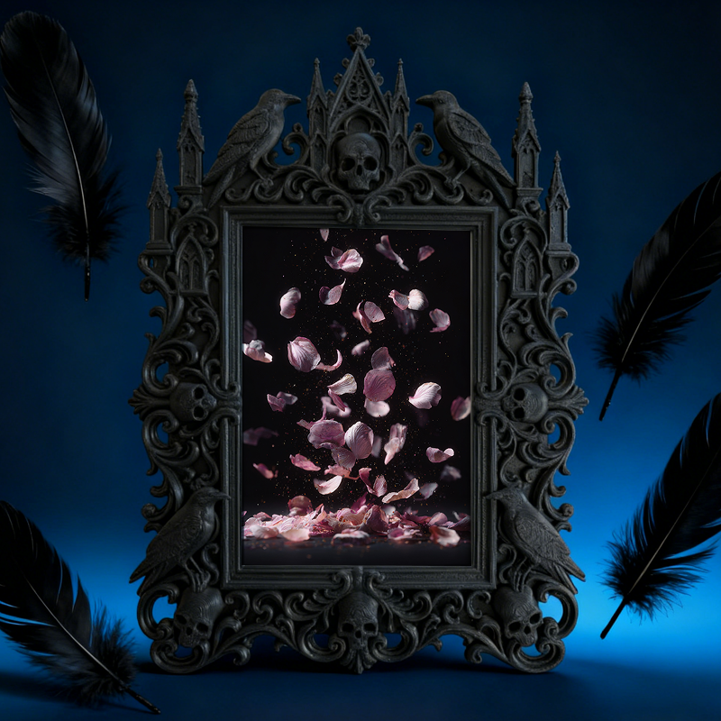 Exclusive-drop Gothic Dark Frame | Werewolf Themed Hunting Lodge Decor, Rustic