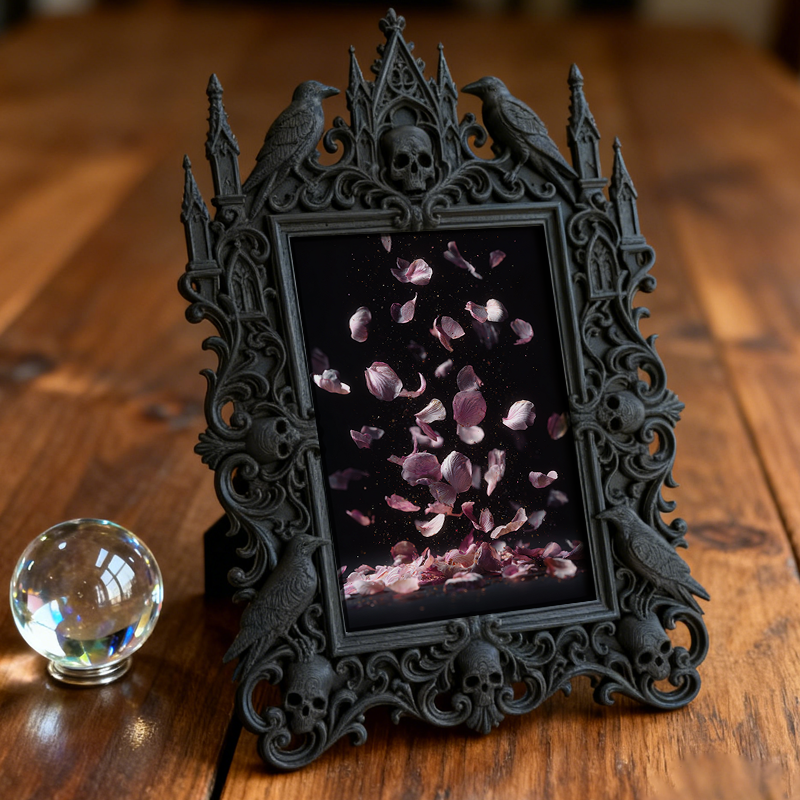 Exclusive-drop Gothic Dark Frame | Werewolf Themed Hunting Lodge Decor, Rustic