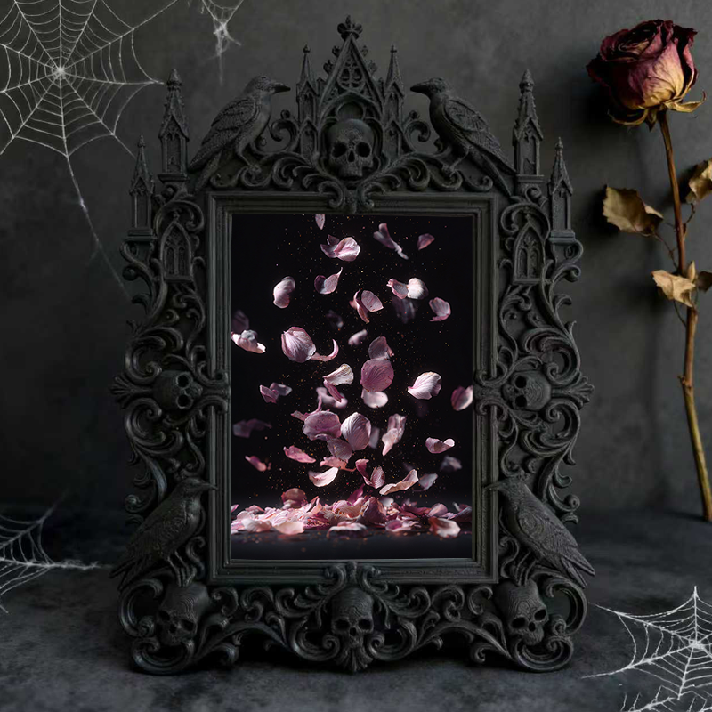 Exclusive-drop Gothic Dark Frame | Werewolf Themed Hunting Lodge Decor, Rustic