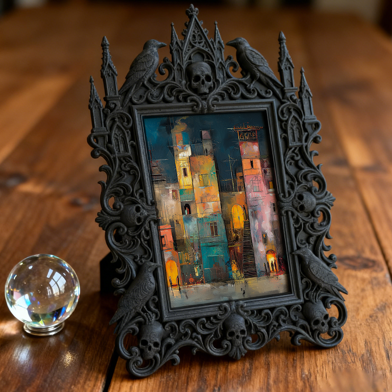 Rare-gem Gothic Dark Frame | Gothic Brow Salon Display, High-gloss